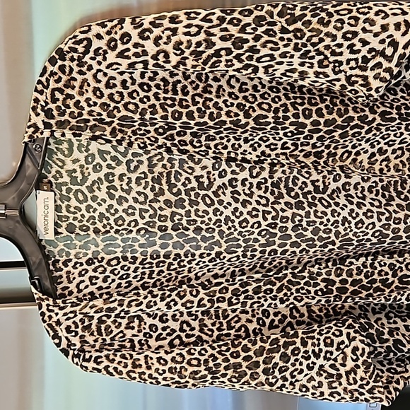 💕VERONICA M💕 Fringe Leopard Print Kimono Medium NWOT - Picture 3 of 13